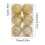 Guld Glitter Julekugle Julepynt Splintsikker 2 tommer 2