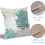 Capas de almofada para exterior Teal 24x24 polegadas (conjunto de 2) – Design de corais e estrelas-do-mar com inspiração costeira oceânica, 3