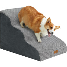 Trhillsbrad Dog Stairs for Small Dogs and Cats - 3-Step Non-Slip Stable Indoor Steps - 40x60x40cm