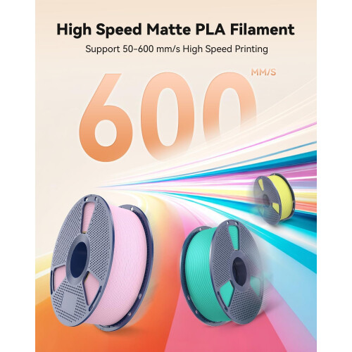Νήμα PLA υψηλής ταχύτητας ματ (600mm/s), συμβατό με τους περισσότερους εκτυπωτές FDM3D, 1