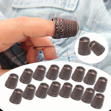 Brass Sewing Thimble Durable Metal Finger Protector 20 pcs