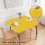 Nappe carrée extensible 86 x 86 cm, en polyester, résistante aux taches et lavable. 4