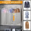 Conjunto de 3 capas transparentes para ternos de 10 polegadas com reforço lateral, 25 cm (10"), para pendurar roupas. Ideal para guardar ternos e 2