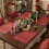 Kerst placemats met buffelruitpatroon, set van 4, 30 x 45 cm 2