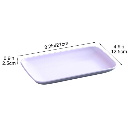 Rectangular Wheat Straw Plates Dessert Plates Fruit Dish for Dessert Cupcake Salad Steak Home and Kitchen Decor 2