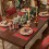 Kerst placemats met buffelruitpatroon, set van 4, 30 x 45 cm 4