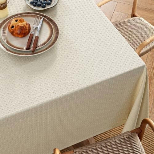 Natural Cotton-Linen Tablecloth Rectangular 1