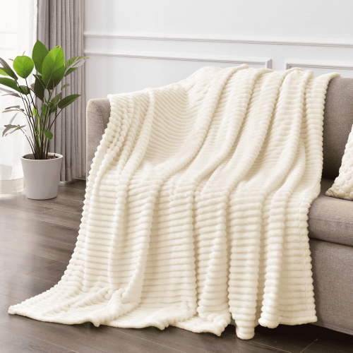 Throw Blanket Beige 50x60 inch 230GSM