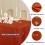2 Pack Rust Fitted Square Tablecloths, 34" x 34" x 30" 2