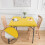 Nappe carrée extensible 86 x 86 cm, en polyester, résistante aux taches et lavable. 5