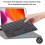 Portable Wireless Bluetooth Keyboard with Touchpad, Ultra-Thin Rechargeable Mini Keyboard for compatible with iPad Pro/iPad/iOS/Android (Black) 3