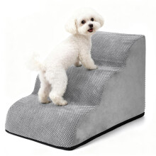 Greatbond Dog Steps for Bed?3 Steps Dog Stairs for Small Dogs and Cats,Non-Slip Waterproof Pet Stairs Ramp for Sofa with Removable Cover and High