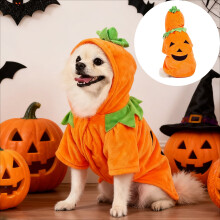 Dog Pumpkin Costume Hoodie – Velvet & Fleece, Halloween