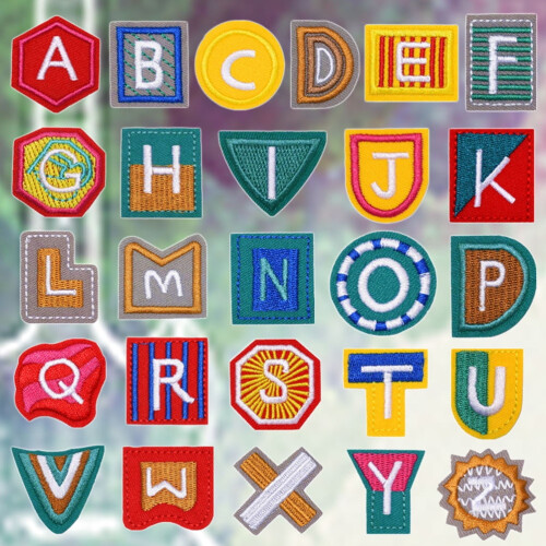 26Pcs Sew On Embroidered Patches for Creative DIY Projects and Customizing Clothes with Assorted Colors