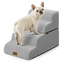 COZY KISS Dog Stairs for Small Dogs 19.7" H, Detachable Dog Step for Puppy or Older Cat, Ramp for Bed, Sofa, Couch or Chair, Ladder with High Density