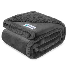 PetAmi Waterproof Dog Blanket for Bed, XL Dog Pet Blanket Couch Cover Protection, Sherpa Fleece Leakproof Bed Blanket for Crate Kennel Sofa Furniture