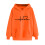 Sweat à capuche tendance pour femme, long, pull décontracté imprimé orange, taille M 1