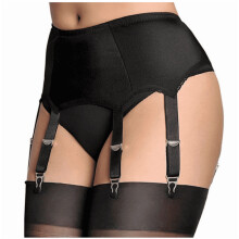 Porte-jarretelles sexy en dentelle pour femme, avec 6 attaches métalliques pour bas cuissardes