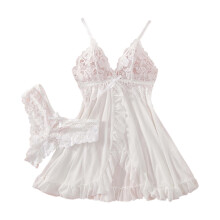 Damesnachtkleding zomer/herfst lingerie sexy kanten mesh shapewear en verleidelijke doorschijnende nachtjapon chemise nachthemd veelzijdige