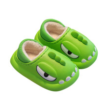 Mikilon Winter Children Add Plush Slippers Cute Non-slip Keep Warm Home Cotton Slippers(Size0-14Years)