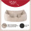 Rosewood Rosewood Cord Square Dog Bed, Beige, Medium 3