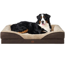 EHEYCIGA Memory Foam Dog Beds XXXL, Orthopedic Giant Dog Beds Sofa with Sides and Waterproof Liner, Pet Couch with Washable Removable Cover and