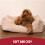 Rosewood Rosewood Cord Square Dog Bed, Beige, Medium 2