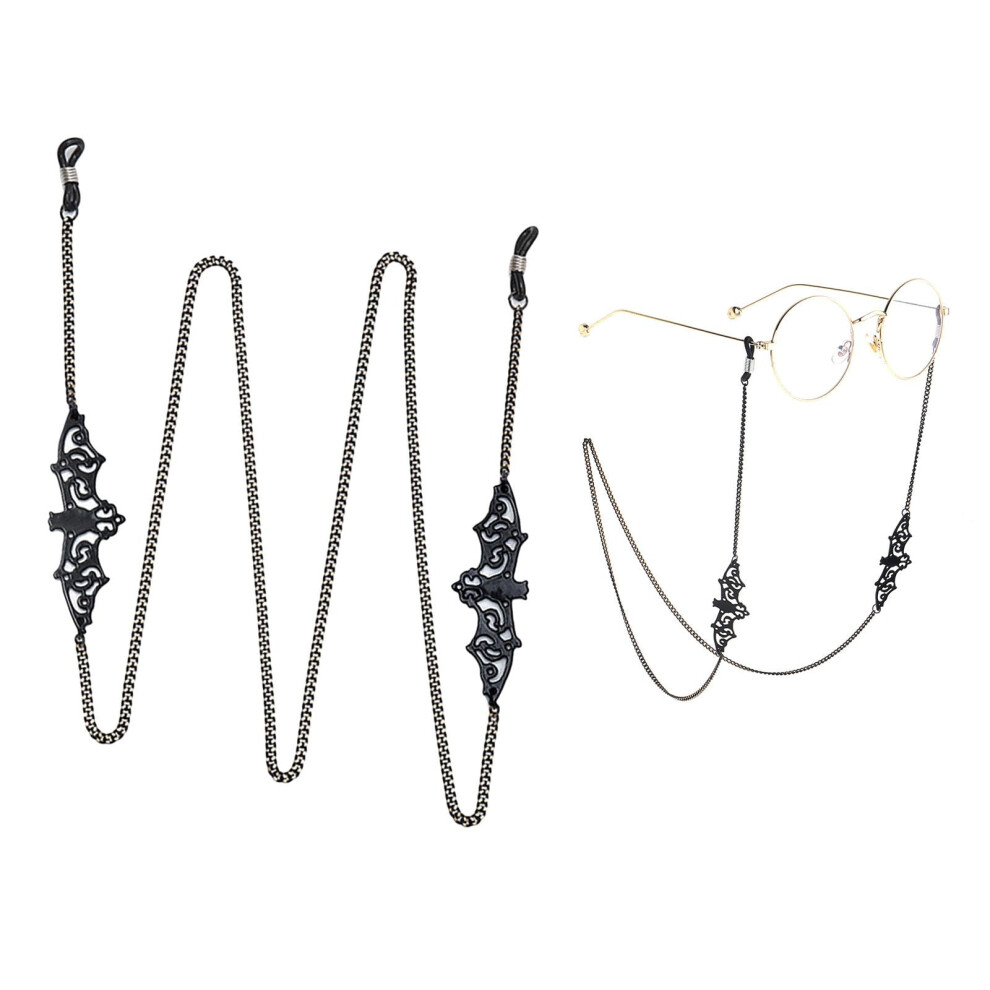 Black Fashion Metal Eyeglass Chain Eyewear Retainer Cord Glasses Chains Lanyards