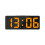Digital Alarm Clock LED Large Digital Display Fashion Alarm Clock Fully Functional Desktop Bedside Study Kitchen Clock Black Frame, Orange 2