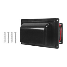 12V RV Side Vent Fan with 2 Motors Air Vent Ventilation Exhaust Fan Range Hood Vent Fan for Motorhome Trailer Campers Black