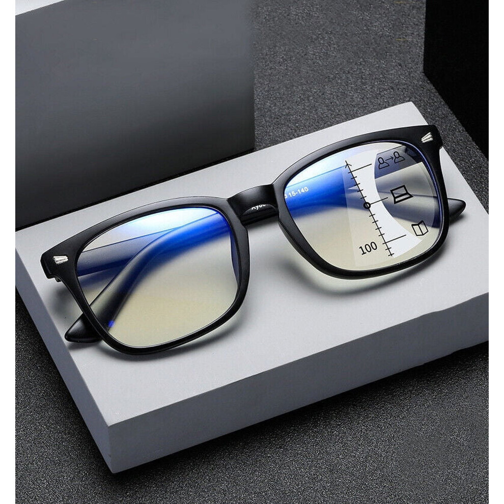 Blue/Light Mainyu Progressive Multifocal Reading Glasses, Blocking, Lightweight Computer Readers For Men & Women Â Compatible With Presbyopia