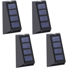 3-leds solar schuttingverlichting, waterdichte buitenverlichting voor paden en trappen, geschikt voor tuin, terras, veranda, looppad en
