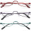 Halbmondförmige Lesebrille mit Metallrahmen, kleine Größe 1