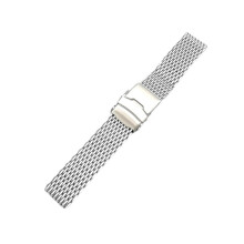 18mm 20mm 22mm 24mm Steel Milanese Shark Mesh Watch Band Strap Silver Women Wrist Men For For Watch Bracelet