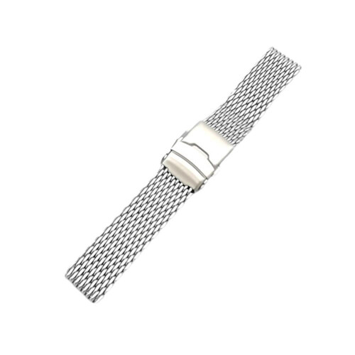 18mm20mm22mm24mm Ατσάλι Milanese Shark Mesh Ρολόι με Ασημί Λουράκι για Γυναικείο Καρπό για Άνδρες
