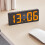 Digital Alarm Clock LED Large Digital Display Fashion Alarm Clock Fully Functional Desktop Bedside Study Kitchen Clock Black Frame, Orange 5