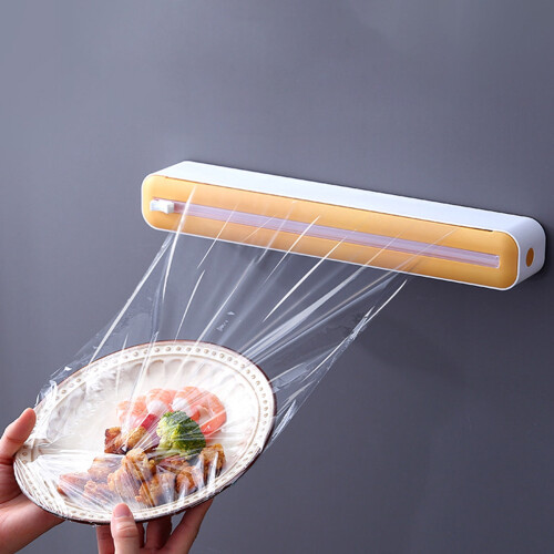 Cling Wrap Cutter - Magnetic Back Design - Two-Way Slider - Plastic Wrap Cutting - Fridge Mounted - Saran Wrap Organizer - Kitchen Tool 1