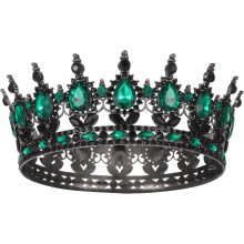 Rhinestone Tiara for Women – Black and Blue Alloy Crown