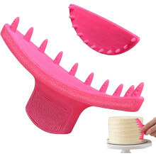 Tortenbogen-Führungswerkzeug, rosa Rüschenschablone, 2 Stück