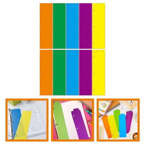 Divisori per raccoglitori a 3 anelli, 10 pezzi, 8,5" x 2,36" x 0,04" 1