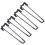 HEMOTON4pc Πτυσσόμενο πόδι τραπεζιού 185mm Πόδι τραπεζιού φουρκέτας Αντικατάσταση 1