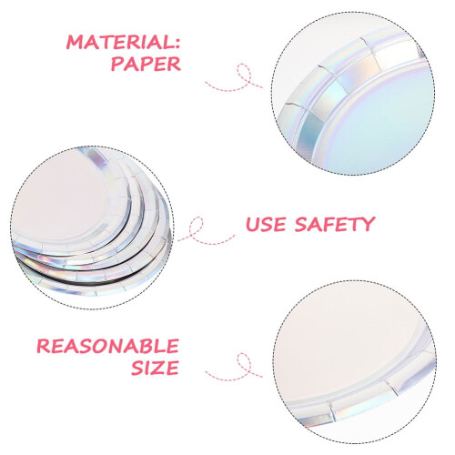 Iridescent Paper Plates 23cm 30 Pack 2