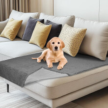 Onarway Waterproof Dog Blanket for Sofa: Washable Pet Bed Blanket Sofa Cover Protector for Dogs Cats - Anti-Slip Sherpa Fleece Throw Puppy Blanket for