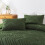 Olive Green King Comforter Set Boho Chevron 3-Piece 6