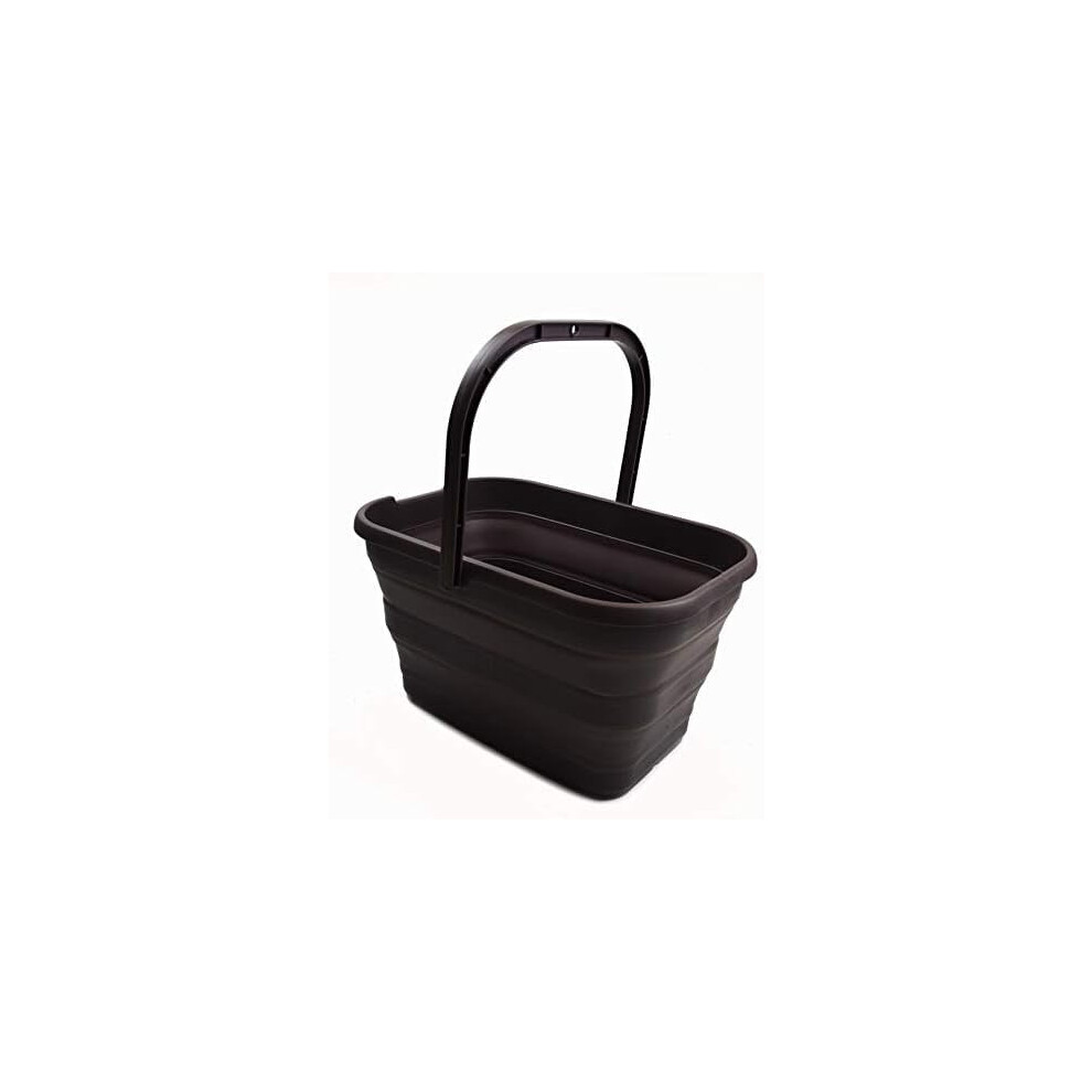 Collapsible Rectangular Bucket Brown 12L 9032631839392