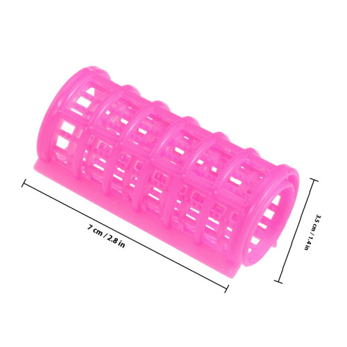 Set de bigudiuri OUNONA – Plastic roz cu auto-prindere 2
