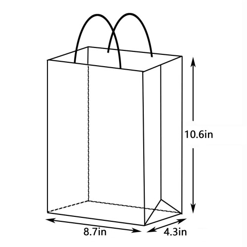 Sacolas de presente de papel kraft verde médio com alças (pacote com 25) 1
