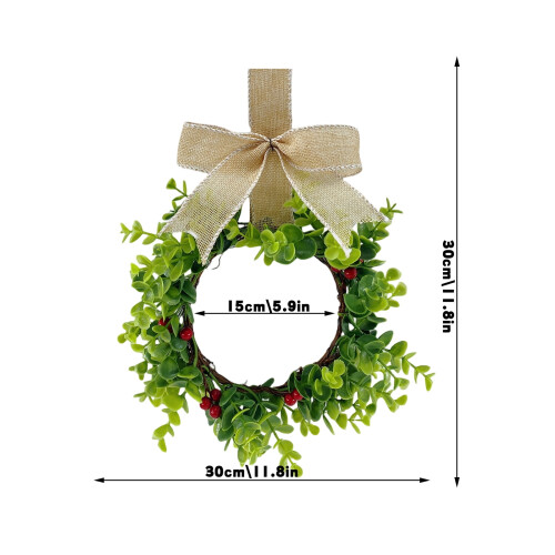Mini Guirlanda de Natal Artificial para Porta, 30 cm (11,8 polegadas) 1