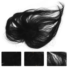 Complément capillaire pour femmes aux cheveux clairsemés, perruques noires courtes pour femmes, postiche effet naturel