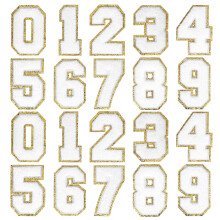 KALLORY 20pcs Iron On Number Patches Applique Stickers for Shirts Jackets Jeans 0 9